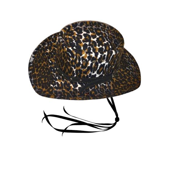Western Express, Inc. Cowgirl Cheetah Leopard Animal Print Hat 6 7/8 - Picture 6 of 12
